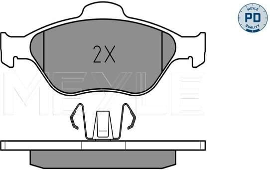 Brake Pad Set, disc brake MEYLE-PD: Advanced performance and design. 025 236 0418/PD