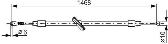 Cable Pull, parking brake 1 987 482 027