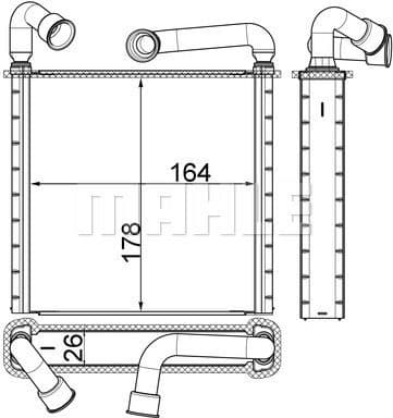 Heat Exchanger, interior heating BEHR AH 253 000S