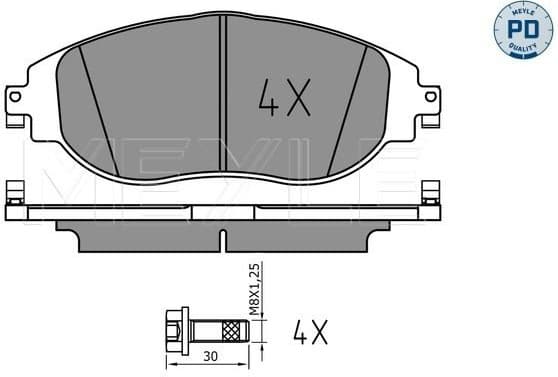 Brake Pad Set, disc brake MEYLE-PD: Advanced performance and design. 025 247 3821/PD