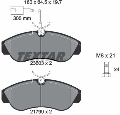 Brake Pad Set, disc brake 2360301