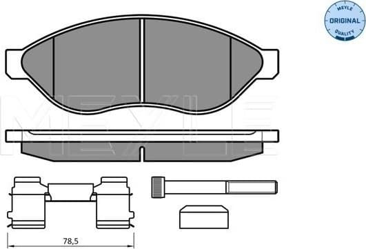Brake Pad Set, disc brake MEYLE-ORIGINAL: True to OE. 025 244 6819/W2