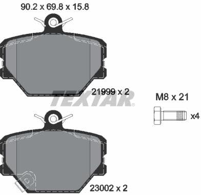 Brake Pad Set, disc brake Q+ 2199901