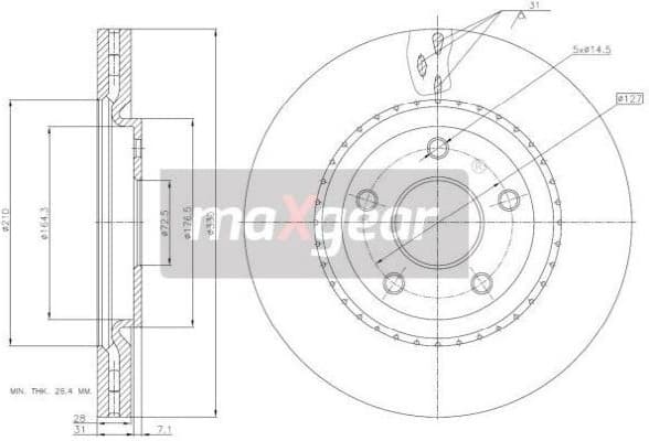 Brake Disc 19-3226 - image 2