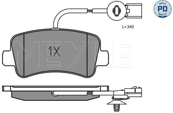 Brake Pad Set, disc brake MEYLE-PD: Advanced performance and design. 025 251 1218/PD