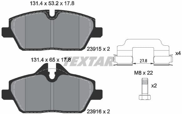Brake Pad Set, disc brake Q+ 2391503