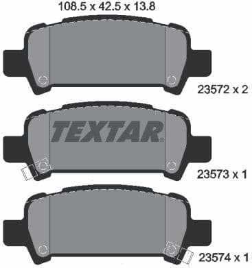 Brake Pad Set, disc brake 2357202