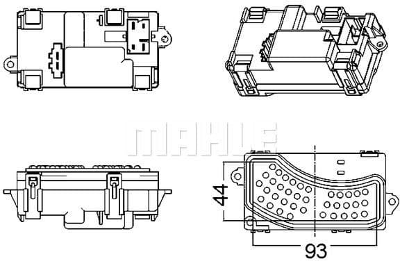Regulator, interior blower BEHR ABR 5 000S
