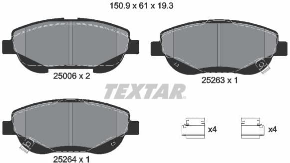 Brake Pad Set, disc brake Q+ 2500601