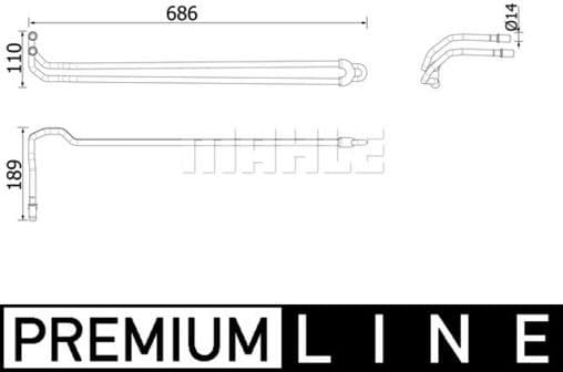 Oil Cooler, steering BEHR *** PREMIUM LINE *** CLC 95 000P