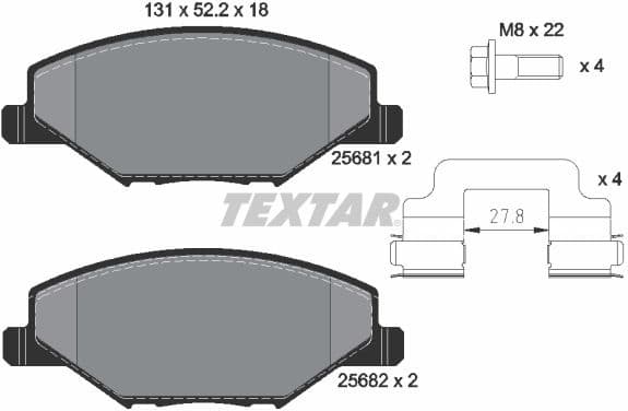 Brake Pad Set, disc brake Q+ 2568101