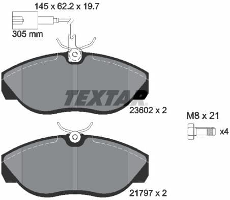 Brake Pad Set, disc brake 2360201