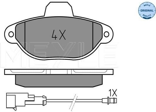 Brake Pad Set, disc brake MEYLE-ORIGINAL: True to OE. 025 214 3617/W