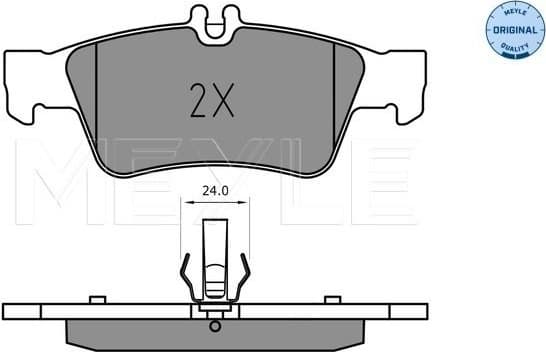 Brake Pad Set, disc brake MEYLE-ORIGINAL: True to OE. 025 233 3516