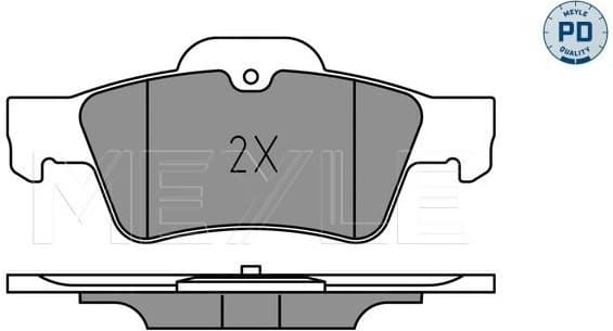 Brake Pad Set, disc brake MEYLE-PD: Advanced performance and design. 025 233 3516/PD - image 2