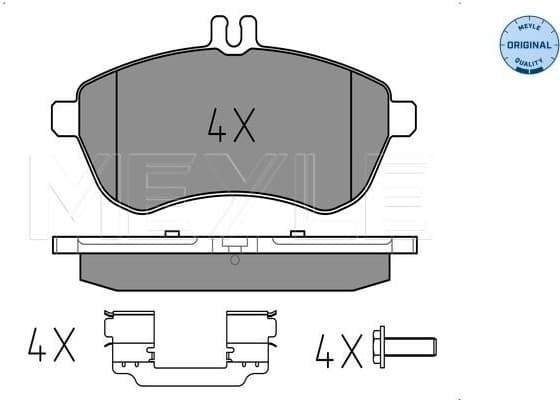 Brake Pad Set, disc brake MEYLE-ORIGINAL: True to OE. 025 243 0620/K1