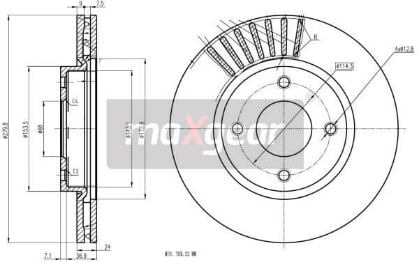 Brake Disc 19-3353 - image 2