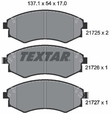 Brake Pad Set, disc brake 2172501