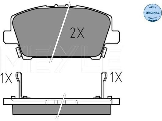 Brake Pad Set, disc brake MEYLE-ORIGINAL: True to OE. 025 240 8717/W