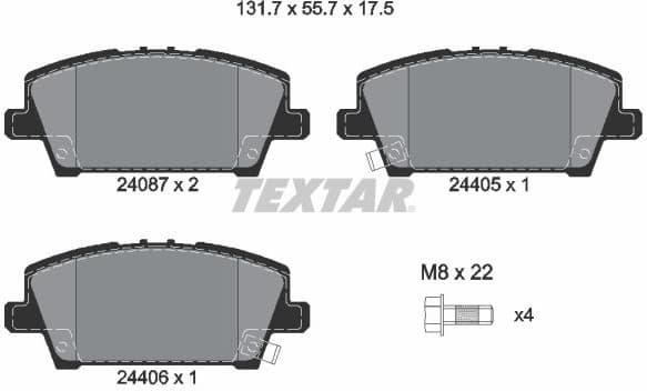Brake Pad Set, disc brake Q+ 2408701