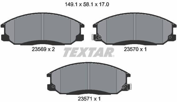 Brake Pad Set, disc brake 2356901