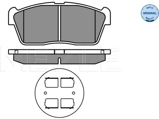 Brake Pad Set, disc brake MEYLE-ORIGINAL: True to OE. 025 235 0715