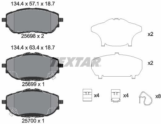 Brake Pad Set, disc brake Q+ 2569801