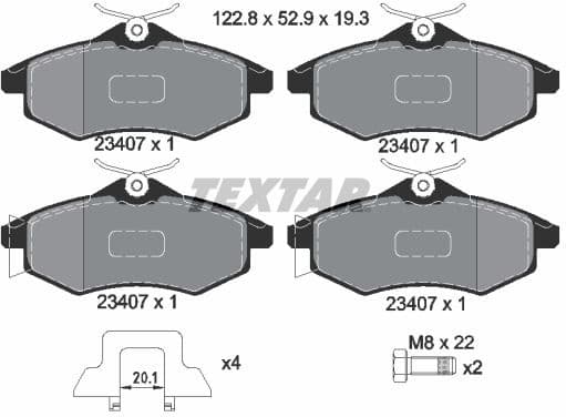 Brake Pad Set, disc brake Q+ 2340702