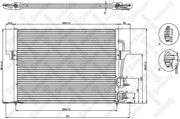 Condenser, air conditioning 10-45010-SX