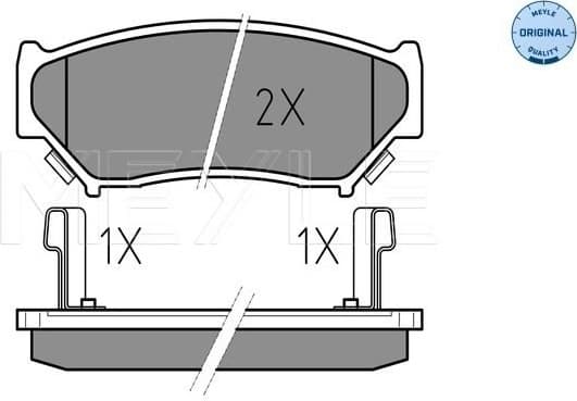 Brake Pad Set, disc brake MEYLE-ORIGINAL: True to OE. 025 219 0715/W