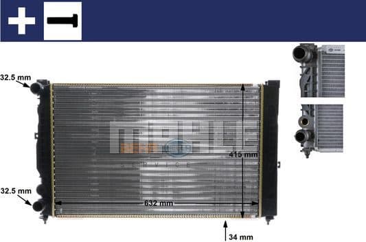 Radiator, engine cooling BEHR CR 647 000S