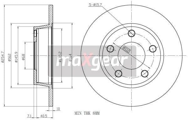 Brake Disc 19-1801 - image 2