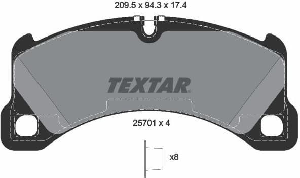 Brake Pad Set, disc brake 2570101