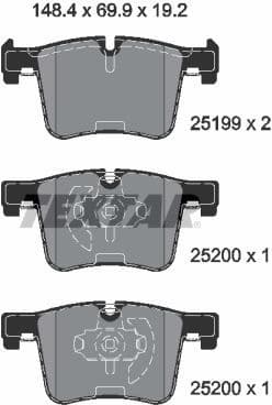 Brake Pad Set, disc brake Q+ 2519901