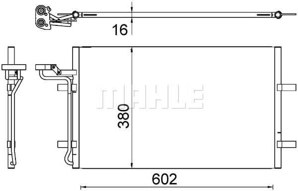Condenser, air conditioning BEHR AC 725 000S
