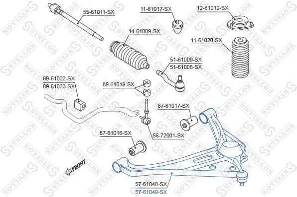 Control/Trailing Arm, wheel suspension 57-61049-SX - image 2