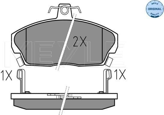 Brake Pad Set, disc brake MEYLE-ORIGINAL: True to OE. 025 215 1518/W