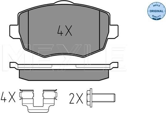 Brake Pad Set, disc brake MEYLE-ORIGINAL: True to OE. 025 240 7316