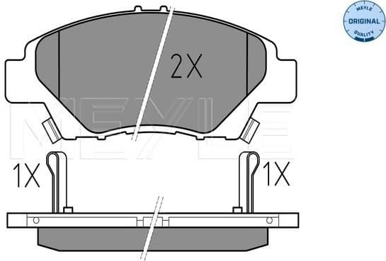 Brake Pad Set, disc brake MEYLE-ORIGINAL: True to OE. 025 249 7915/W