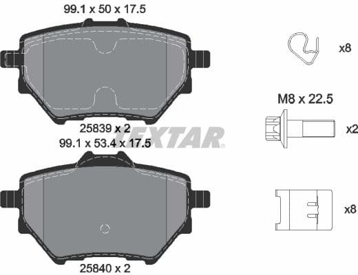 Brake Pad Set, disc brake Q+ 2583901
