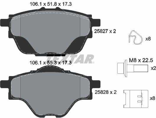 Brake Pad Set, disc brake Q+ 2582701