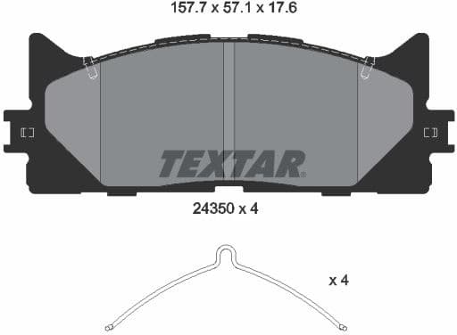 Brake Pad Set, disc brake 2435001