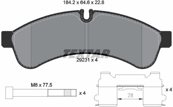 Brake Pad Set, disc brake Q+ 2923101