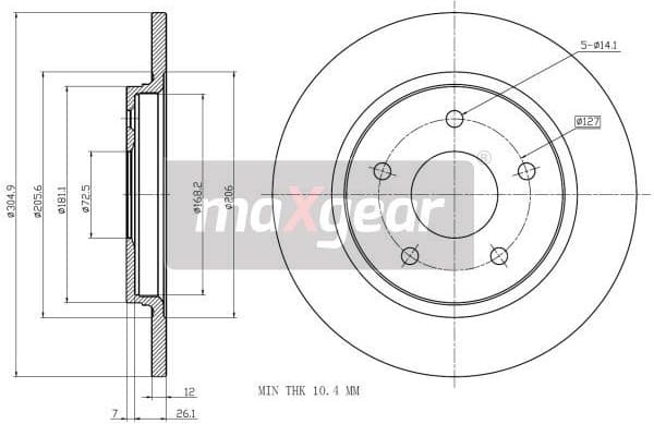 Brake Disc 19-2275 - image 2