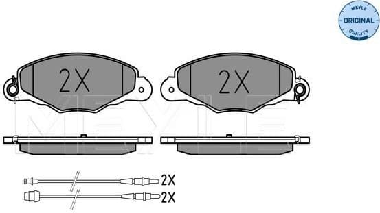 Brake Pad Set, disc brake MEYLE-ORIGINAL: True to OE. 025 231 3518/W