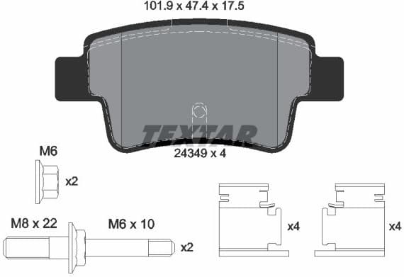 Brake Pad Set, disc brake Q+ 2434903