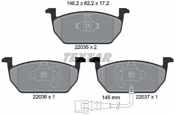 Brake Pad Set, disc brake Q+ 2203501