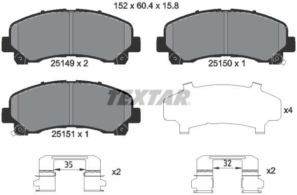 Brake Pad Set, disc brake 2514901
