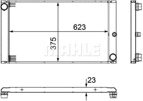 Radiator, engine cooling BEHR *** PREMIUM LINE *** CR 1093 000P