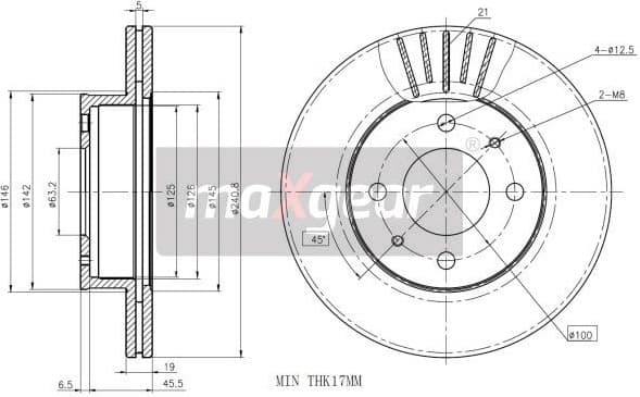 Brake Disc 19-0934 - image 2
